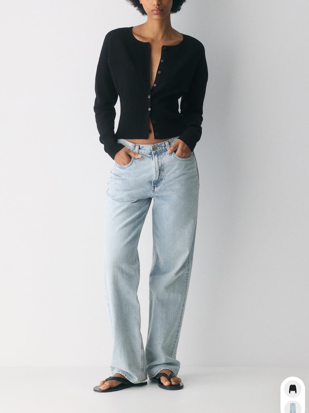 Wilfred Black Fitted Button-Front Cardigan